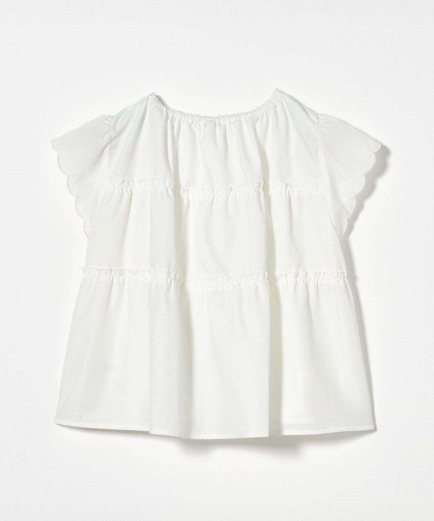 【SALE／50%OFF】UNITED ARROWS green label relaxing スカラップ フリルブラウス ...