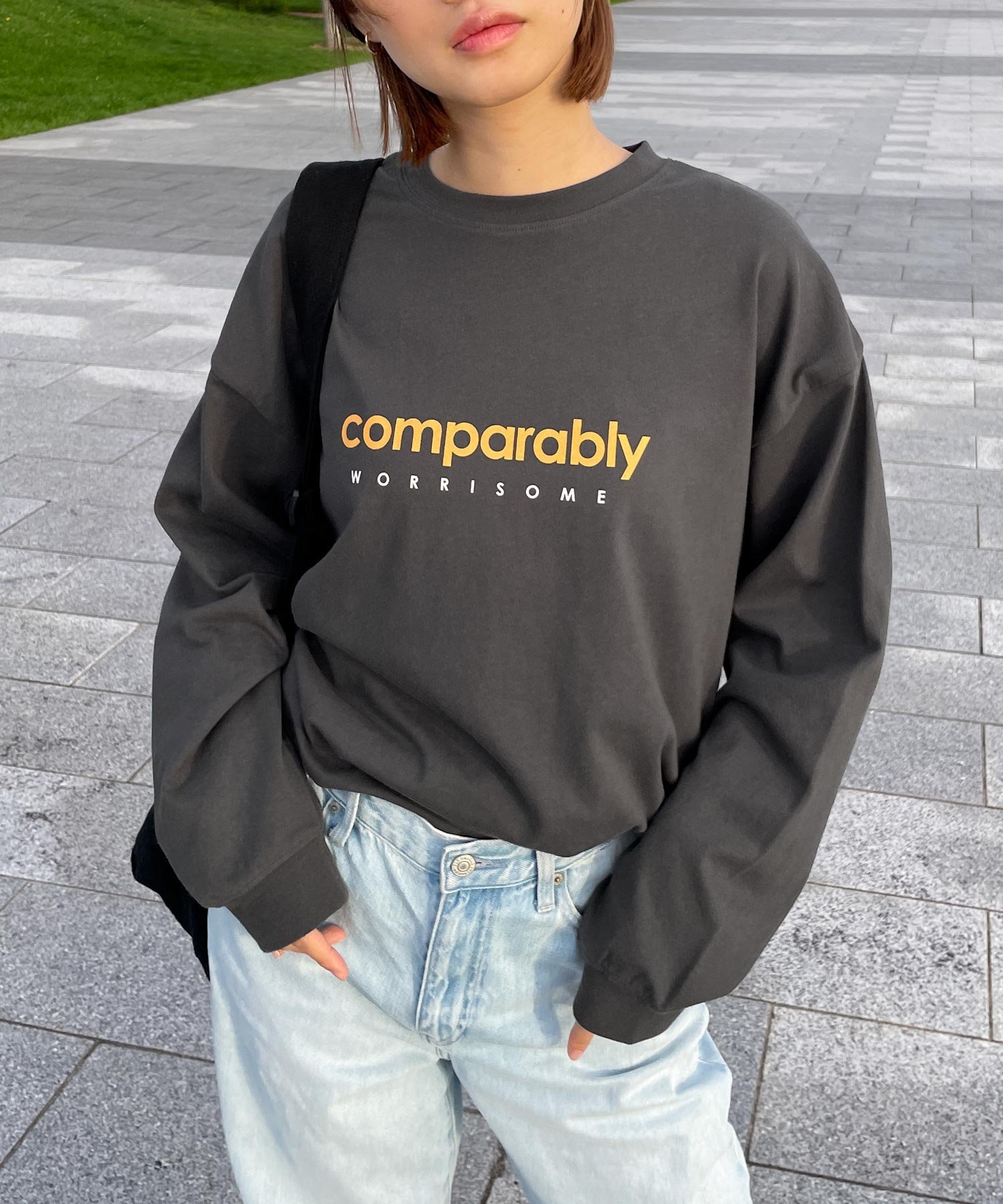 Chillfar 【c2430-31g】Chillfar アソートロゴプリントロンT チルファー トップス カットソー・Tシャツ ホワイト グレー ネイビー ブラック レッド