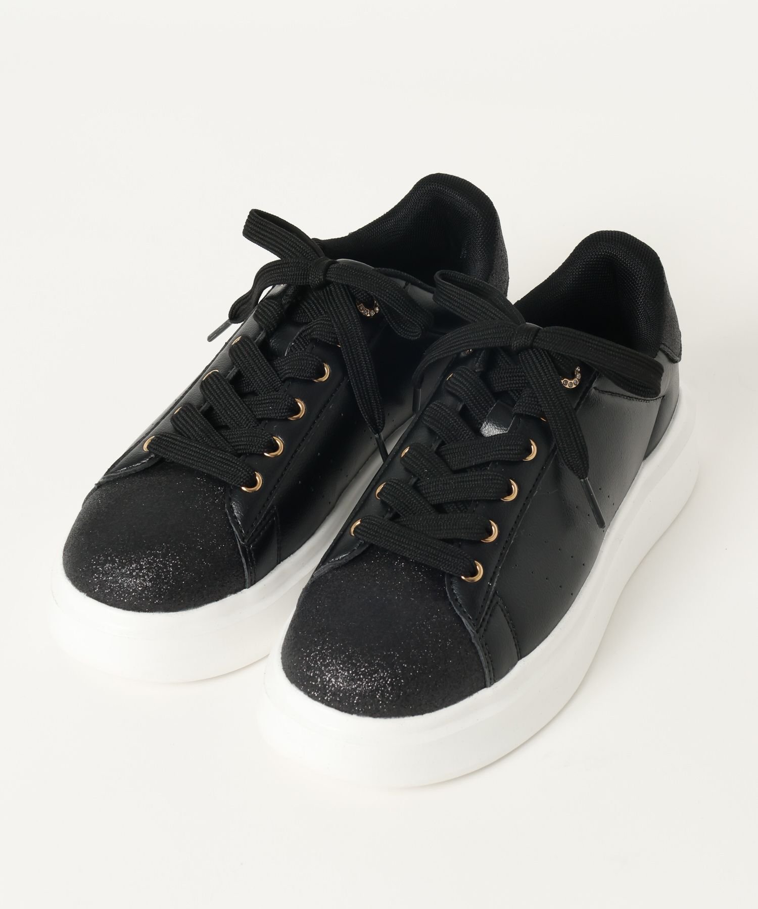 【SALE／50%OFF】GLOBAL WORK レースアップコートスニーカー/636186 グローバルワーク シューズ・靴 スニーカー ブラック ゴールド シルバー stylife-15533475 Rakuten Fashion サンプル画像2
