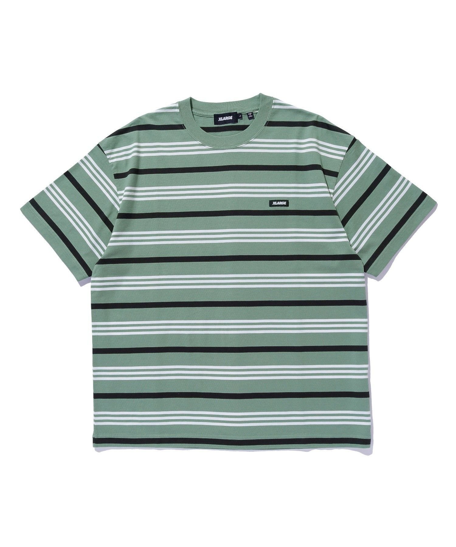 STRIPE S/S TEE エクストララージ トップス カットソー・Tシャツ ホワイト グリーン ブルー