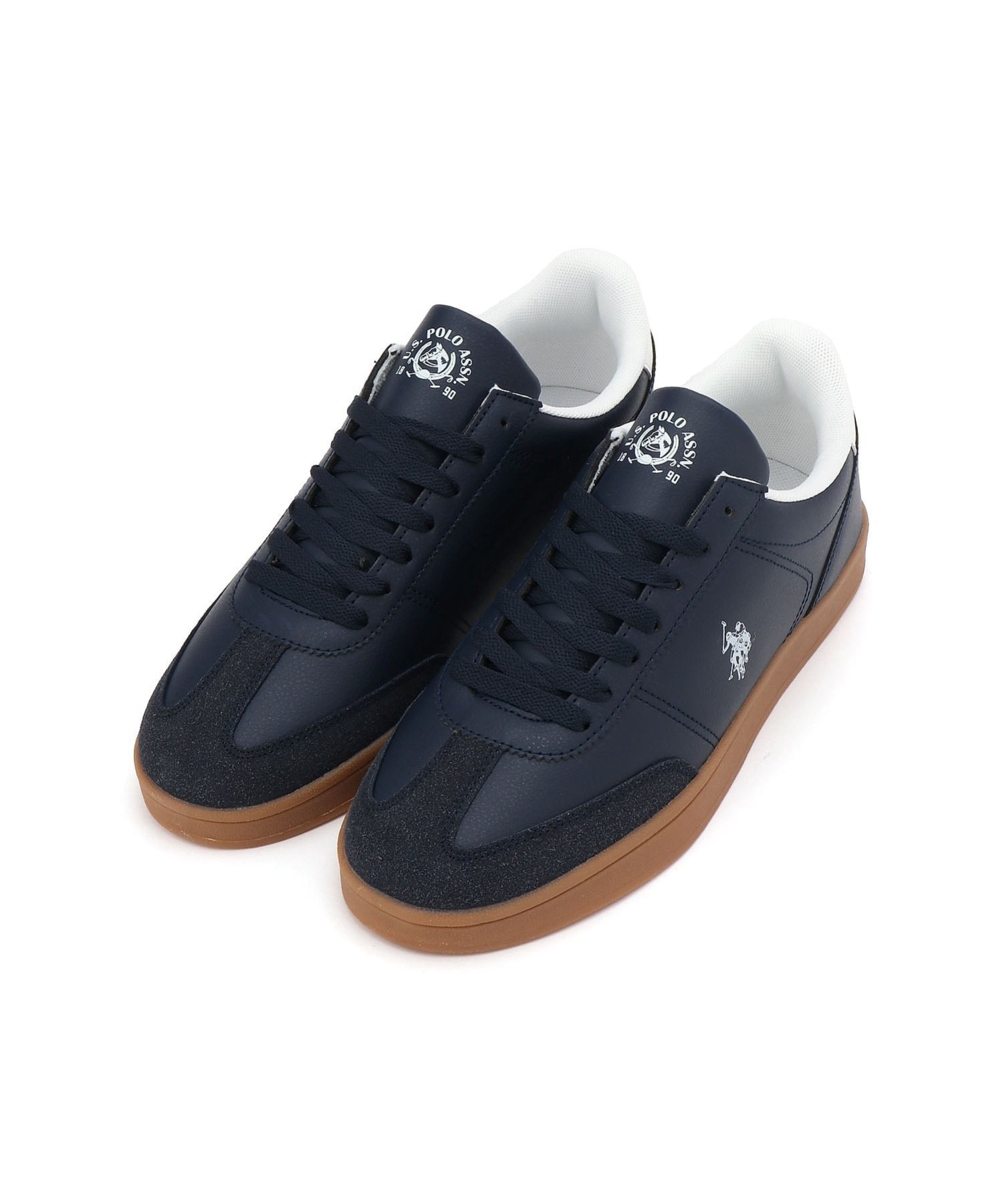 【SALE／3%OFF】U.S. POLO ASSN. U.S. POLO ASSN./(M)ジャーマン スニーカー PL01035 ジーンズメイト シューズ・靴 スニーカー ネイビー ベージュ ホワイト【送料無料】