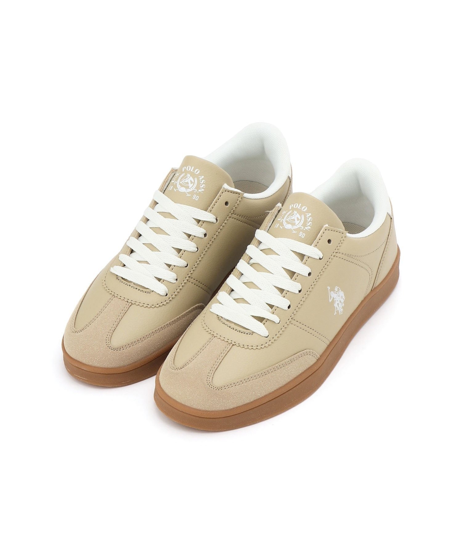 【SALE／3%OFF】U.S. POLO ASSN. U.S. POLO ASSN./(M)ジャーマン スニーカー PL01035 ジーンズメイト シューズ・靴 スニーカー ネイビー ベージュ ホワイト【送料無料】
