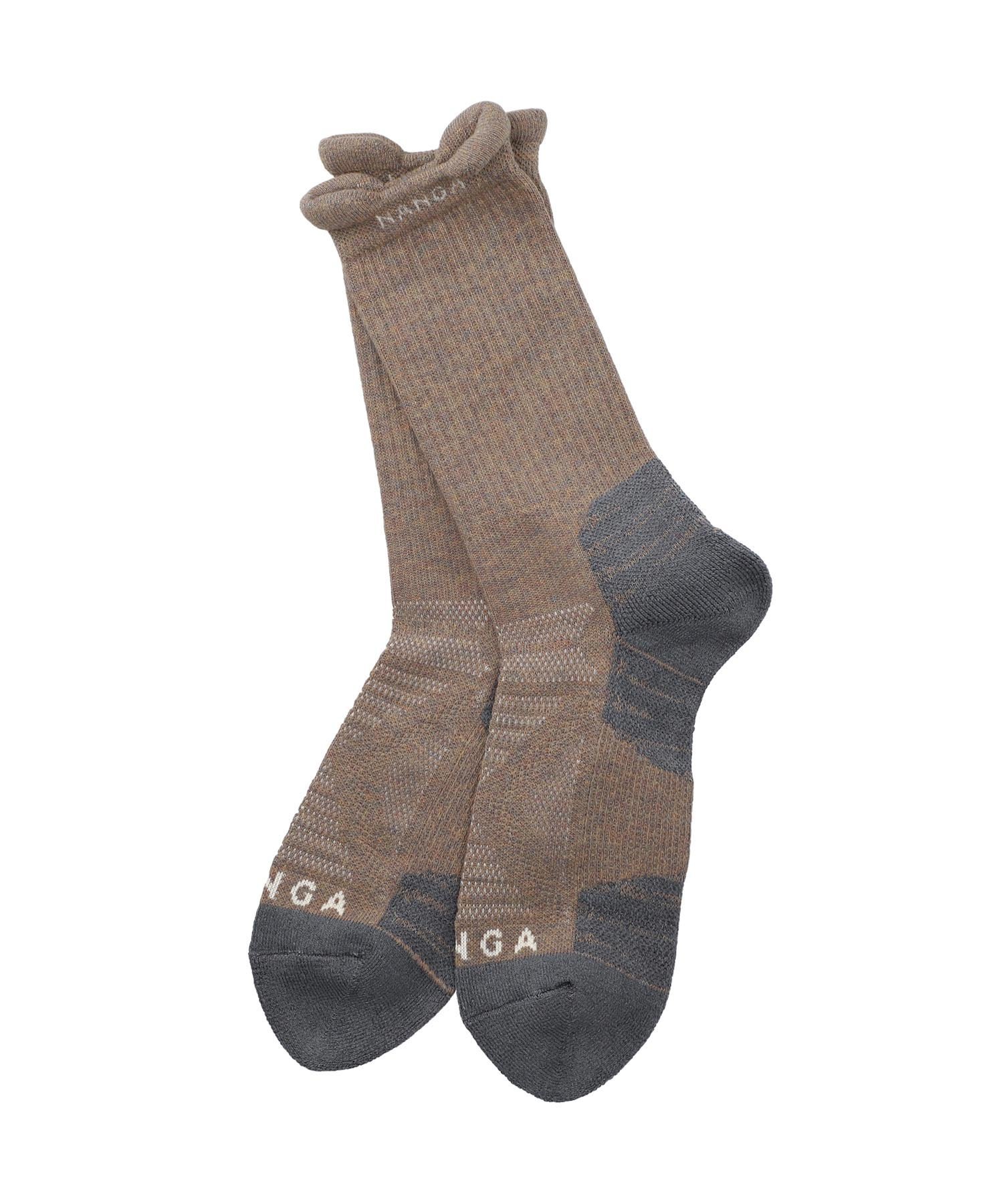 NANGA POWER STEP CREW SOCKS ナンガオンラインショップ 靴下・レッグウェア 靴下 カーキグリーン ブラウン