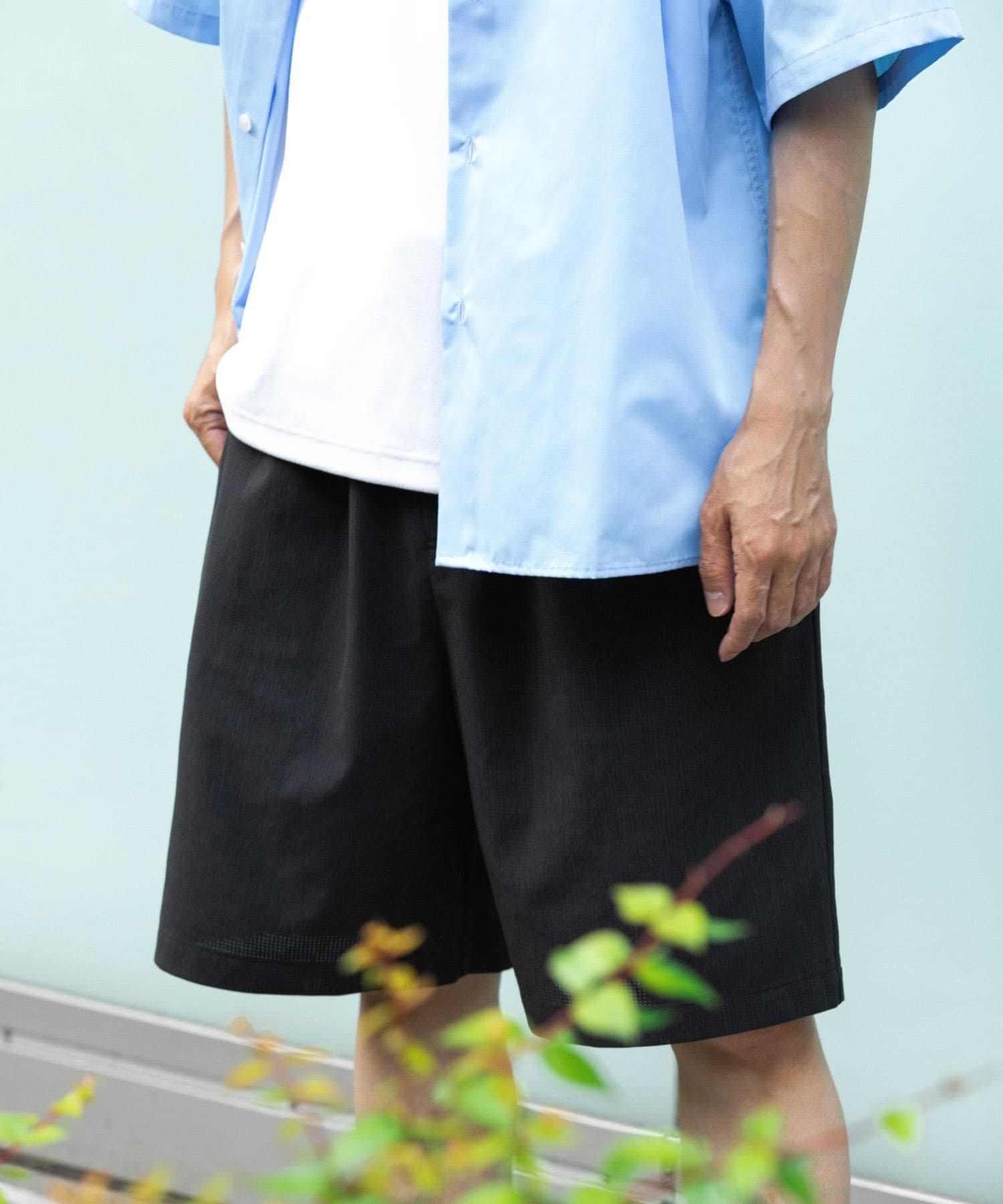 ITEMS 『接触冷感/速乾/イージーケア』WINDY MESH ショートパンツ アーバンリサーチアイテムズ パンツ その他のパンツ ネイビー ブラック グレー