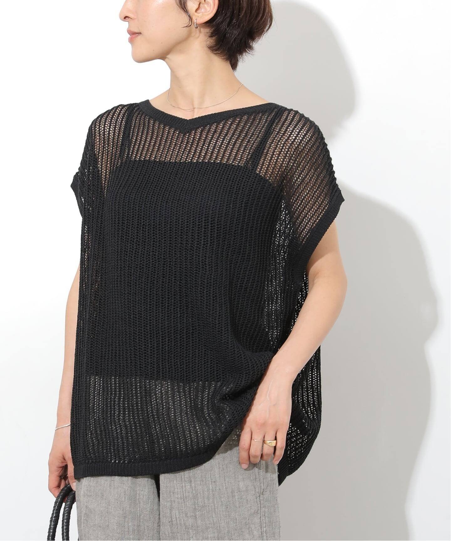 新品 タグ付き☆リネンフレンチスリーブニット フレンチスリーブニット【NEMIKA】|ネミカ | レリアン公式オンラインストア