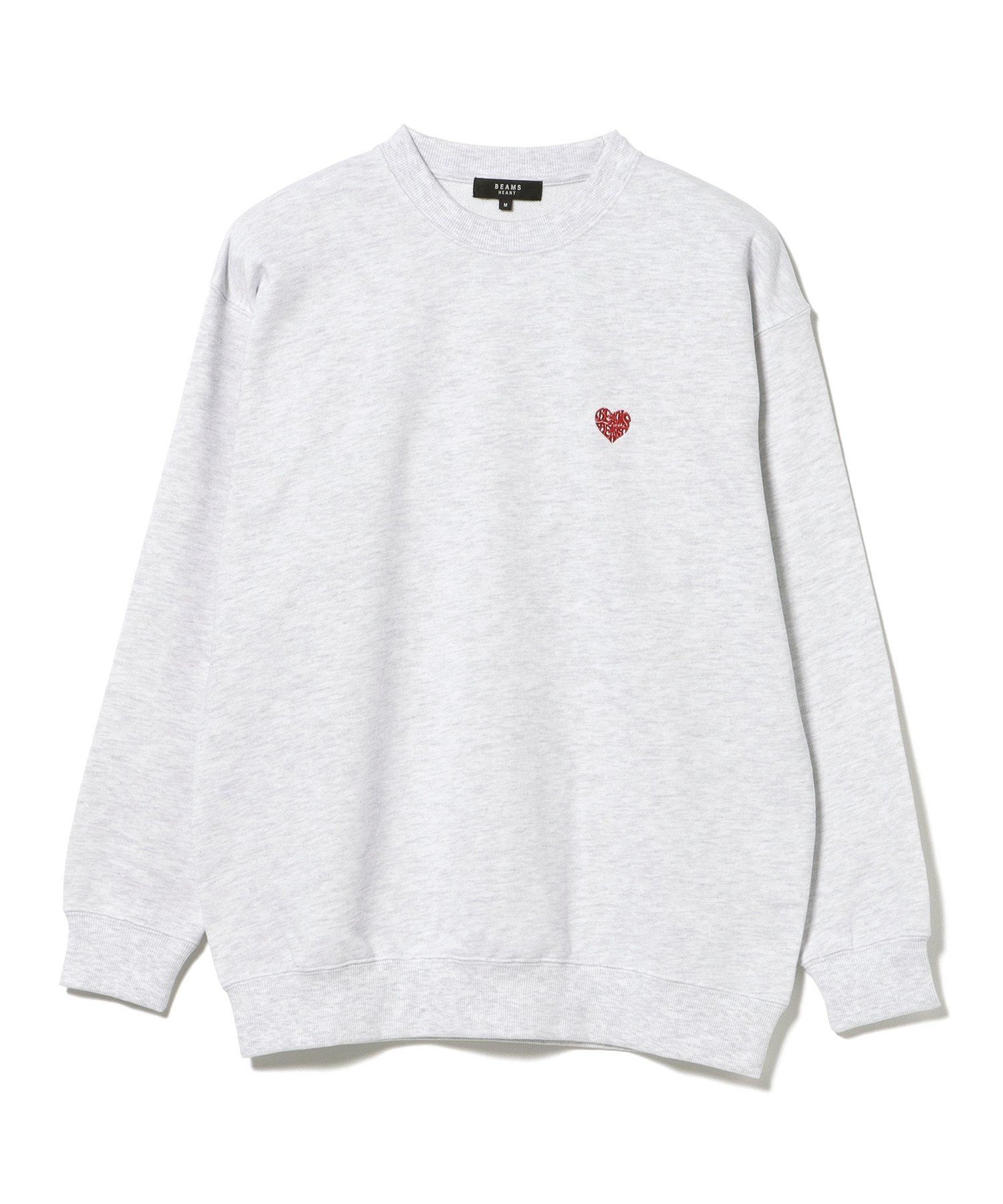 BEAMS HEART MEN ハートロゴ ワンポイント プルオーバースウェット ビームス ハート トップス スウェット・トレーナー ブラック グレー【送料無料】