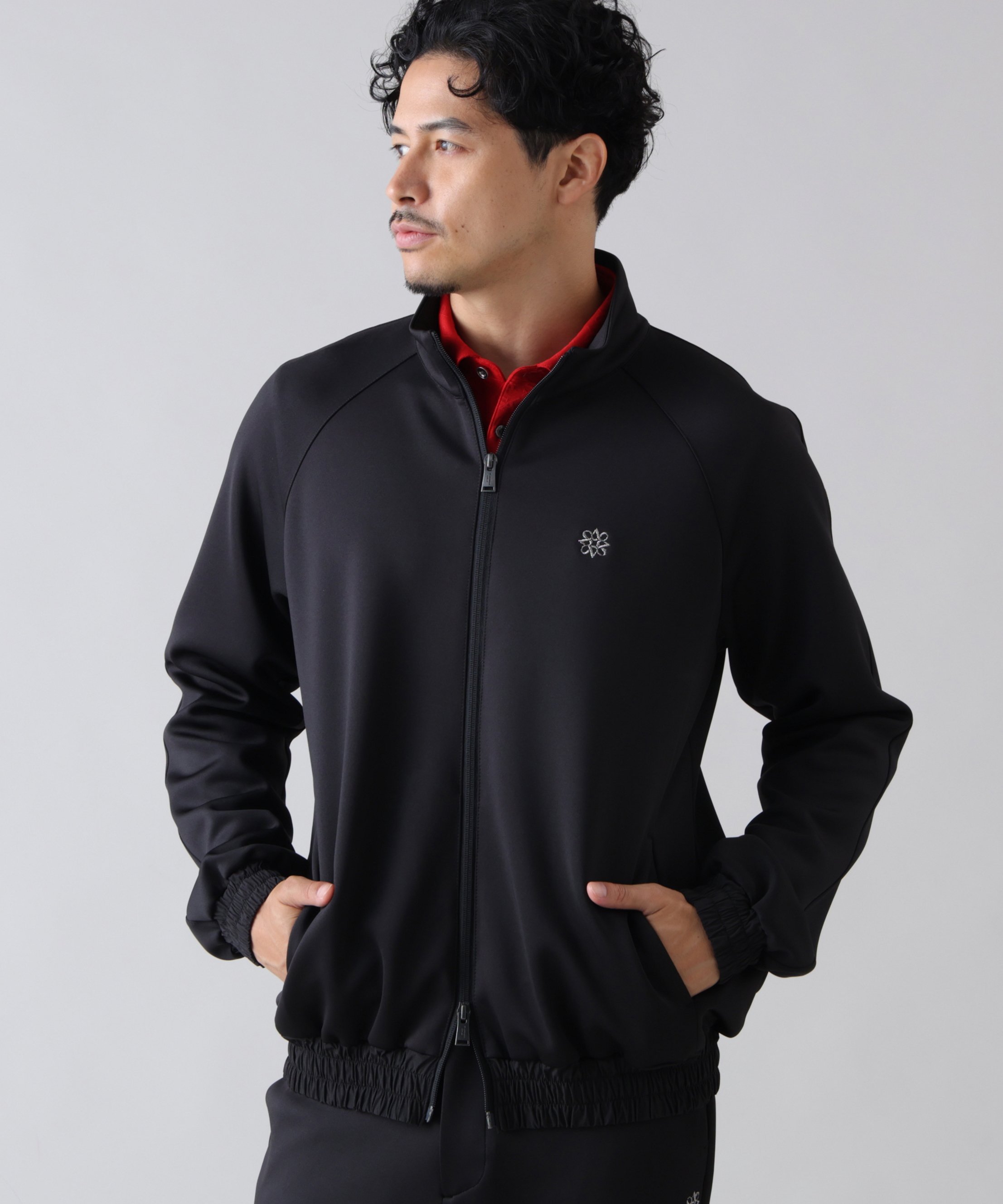 St ANDREWS ダンボールニットブルゾン (MENS) セントアンドリュース トップス スウェット・トレーナー グレー ブラック【送料無料】