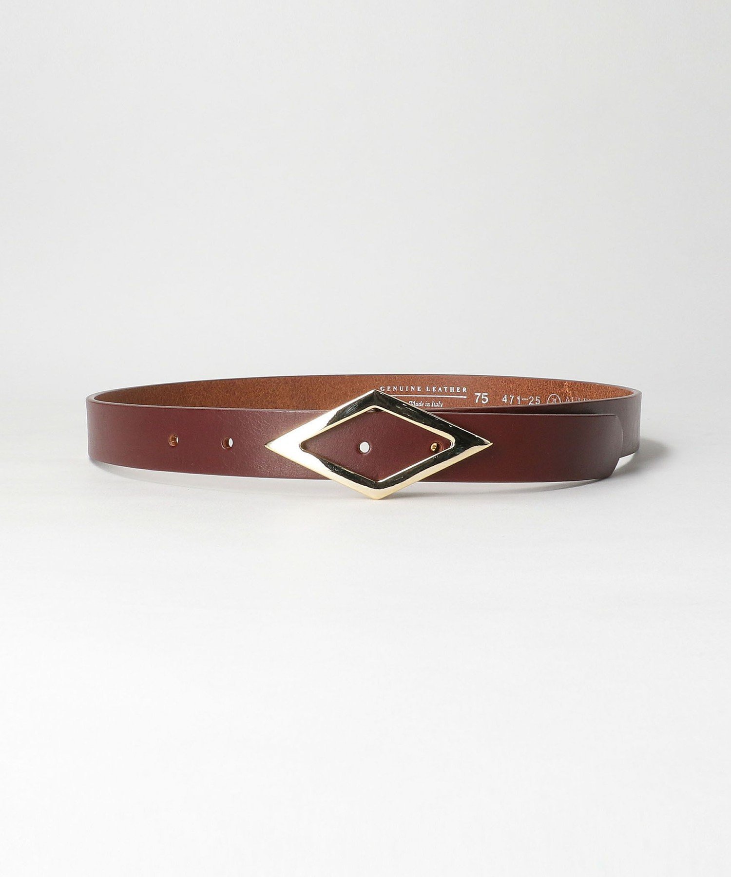 【SALE／30%OFF】BEAUTY&YOUTH UNITED ARROWS ＜AULENTTI＞ダイヤモチーフ バックル ベルト ビューティー＆ユース　ユナイテッドアローズ ファッション雑貨 ベルト ブラウン ブラック【送料無料】のサムネイル