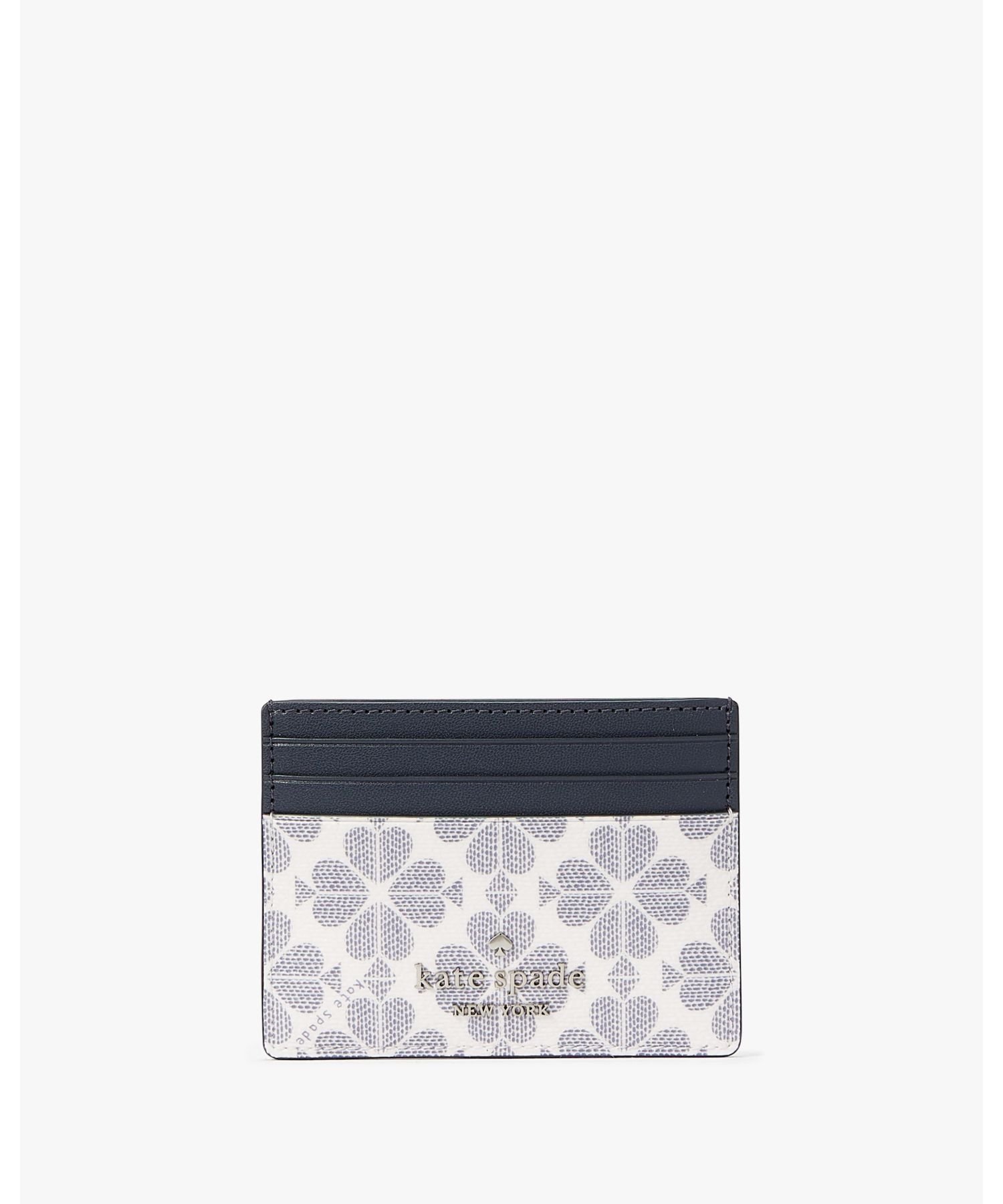 ケイト・スペード ニューヨーク 【SALE／65%OFF】kate spade new york スペード フラワー コーテッド キャンバス スモール スリム カード ホルダー ケイトスペードニューヨーク 財布・ポーチ・ケース 名刺入れ・カードケース【送料無料】