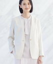【SALE/60%OFF】INDIVI 春SALE!【洗える/スーツ】ノーカラージャケット インディヴィ スーツ・フォーマル セットアップスーツ ネイビー グレ...