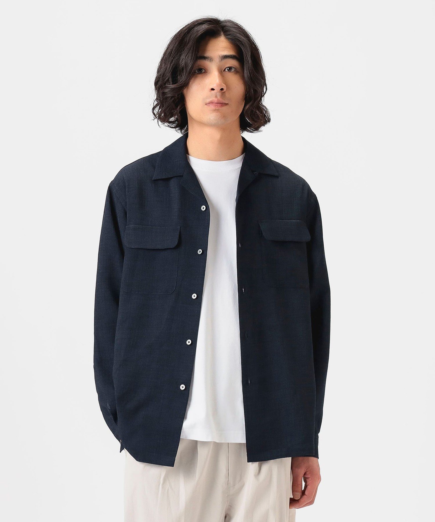 【SALE/30%OFF】B:MING by BEAMS 【6/25新規値下げ】【セットアップ対応】リネンライク オープンカラー シャツ ビーミング ライフストア バイ ビームス トップス シャツ・ブラウス ネイビー ブラック ベージュ【送料無料】