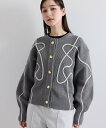 【SALE/50%OFF】ketty ラインスポンディッシュニットカーディガン≪手洗い可能≫ ケティ トップス カーディガン ブラック ホワイト【送料無料】