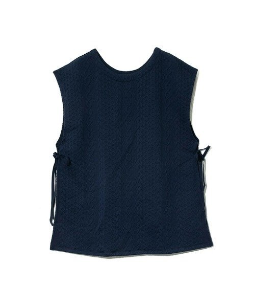 GSC WOMENS SELECT NUEVO BLANCA/ヌエヴォブランカ 2wayサイドリボンベスト (WOMENS) ゴースローキャラバン トップス ノースリーブ・タンクトップ ネイビー ベージュ