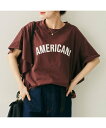 Rouge vif la cle 【AMERICANA*MICA&DEAL/ アメリカーナ*マイカ】fill te ルージュ・ヴィフ ラクレ トップス カットソー・Tシャツ ブラウン ホワイト ベージュ【送料無料】