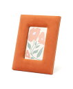 Francfranc ベロアフレーム オレンジ フランフラン インテリア・生活雑貨 フォトフレーム・写真立て オレンジ