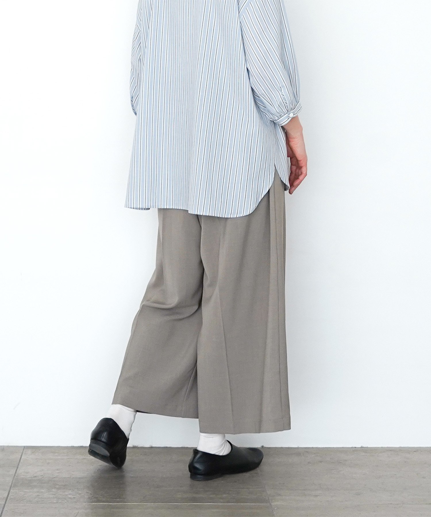 オローネ トワイライトパンツ タンデイ スー パンツ その他のパンツ ブラック グレー
