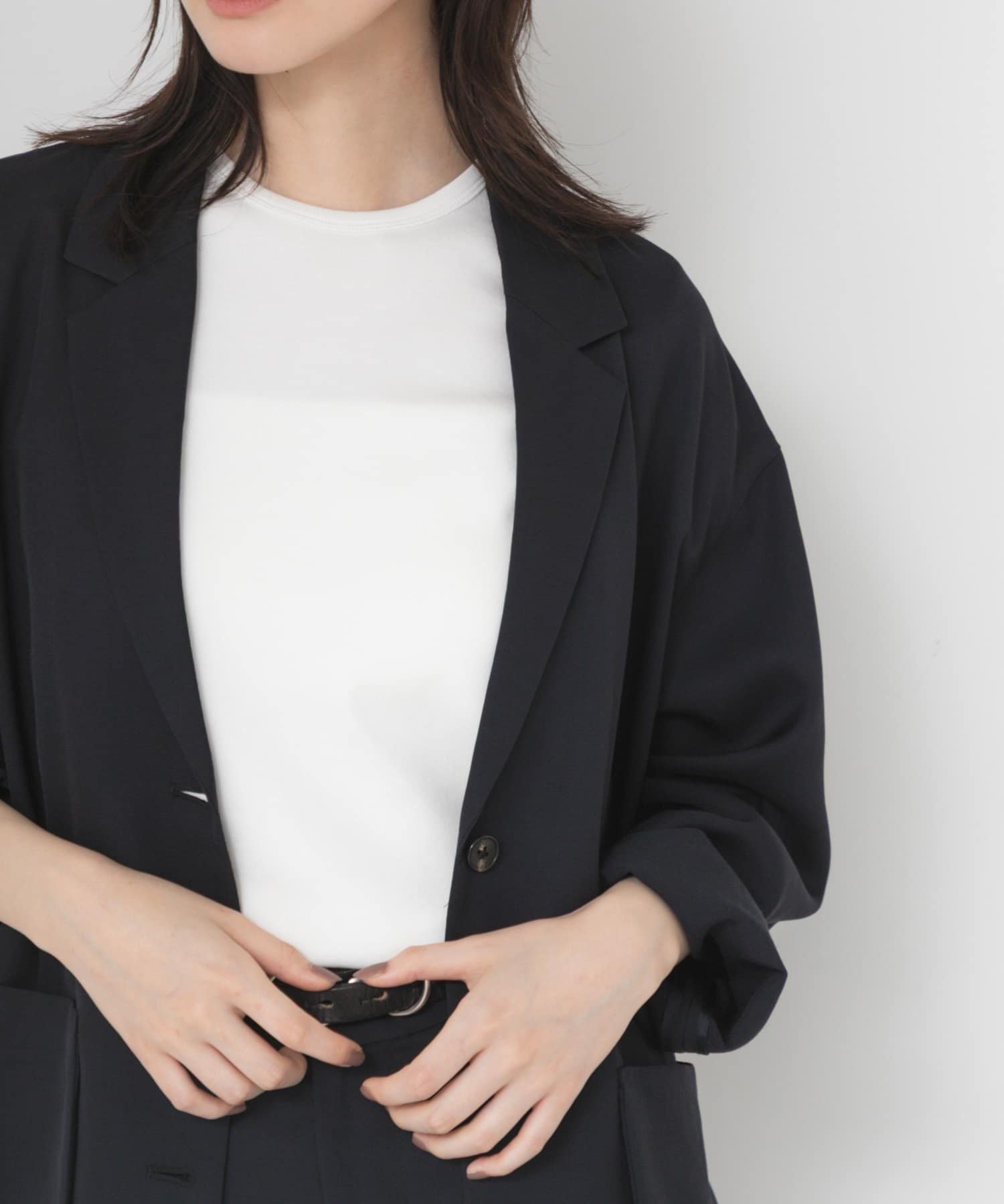new basic AIR SKIN JACKET アーバンリサーチ ジャケット・アウター テーラードジャケット・ブレザー ブラック ネイビー