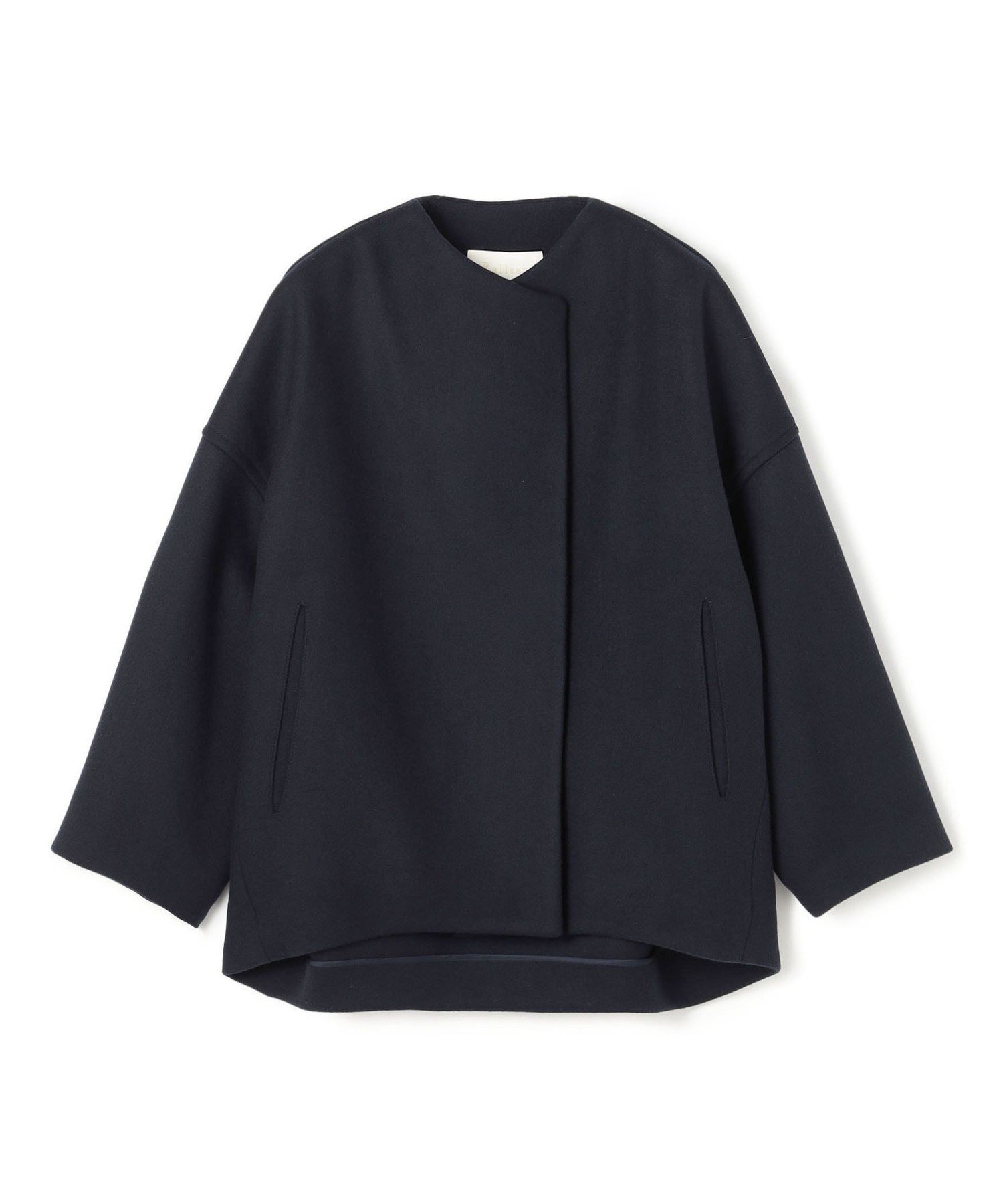 【SALE／40%OFF】Ballsey ウールカシミヤメルトン ノーカラーショートコート トゥモローランド ジャケット・アウター その他のジャケット・アウター ブラック カーキグリーン ネイビー【送料無料】のサムネイル