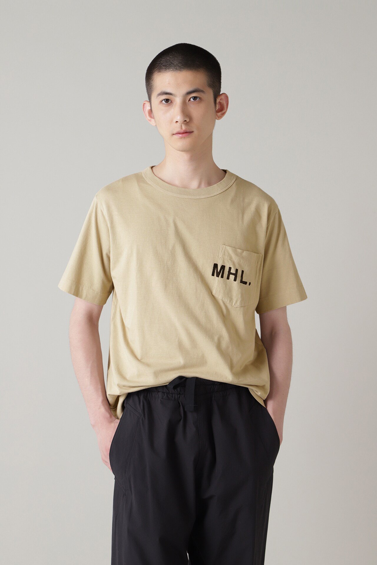 MHL. PRINTED COTTON JERSEY マーガレット・ハウエル トップス その他のトップス ホワイト ブラック ベージュ【送料無料】 3