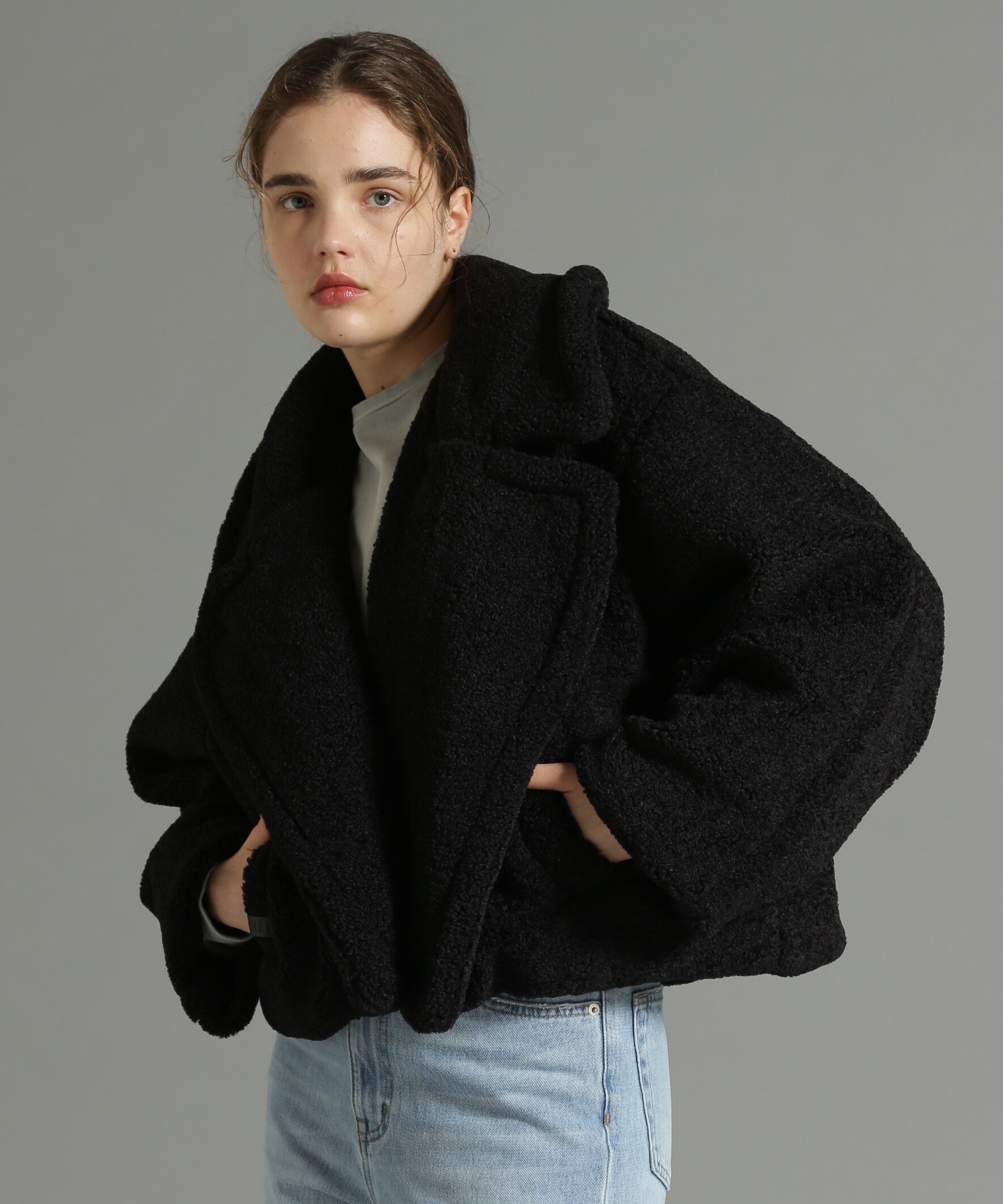 AVIREX 《Belle LINE》BOA JACKET/ボアジャケット アヴィレックス ジャケット・アウター ブルゾン・ジャンパー ベージュ ブラック レッド【送料無料】