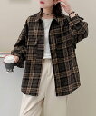 【SALE/10%OFF】aimoha - select - aimoha -select-/ポケット付きチェック柄オーバーシャツ アイモハ トップス シャツ・ブラウス ワインレッド レッド ブラック グリーン ベージュ【送料無料】