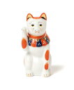 BEAMS JAPAN 【別注】中外陶園 / 瀬戸まねき猫 右 3号 ビームス ジャパン ファッション雑貨 その他のファッション雑貨 オレンジ【送料無料】