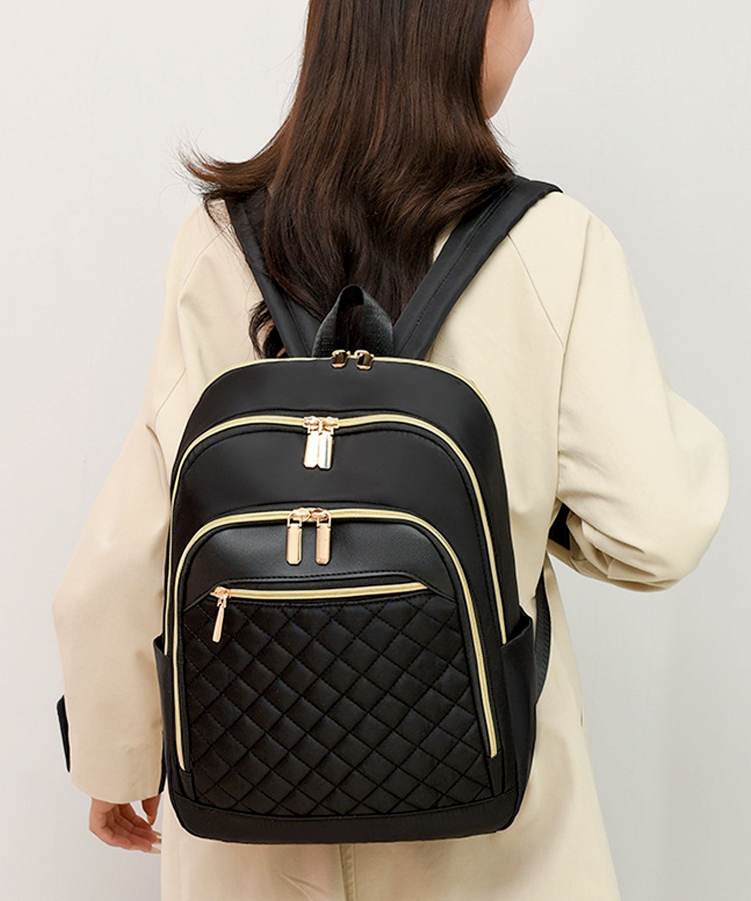 florist A4収納/軽量/キルティングポケットレディースリュック/ビジネスリュック フローリスト バッグ リュック・バックパック ベージュ ブラウン ブラック【送料無料】