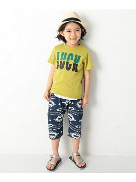 【SALE／50%OFF】devirock プリントTシャツ 男の子 女の子 ベビー トップス 半袖 半そで デビロックストア 子供服 キッズ デビロック カットソー キッズカットソー グリーン