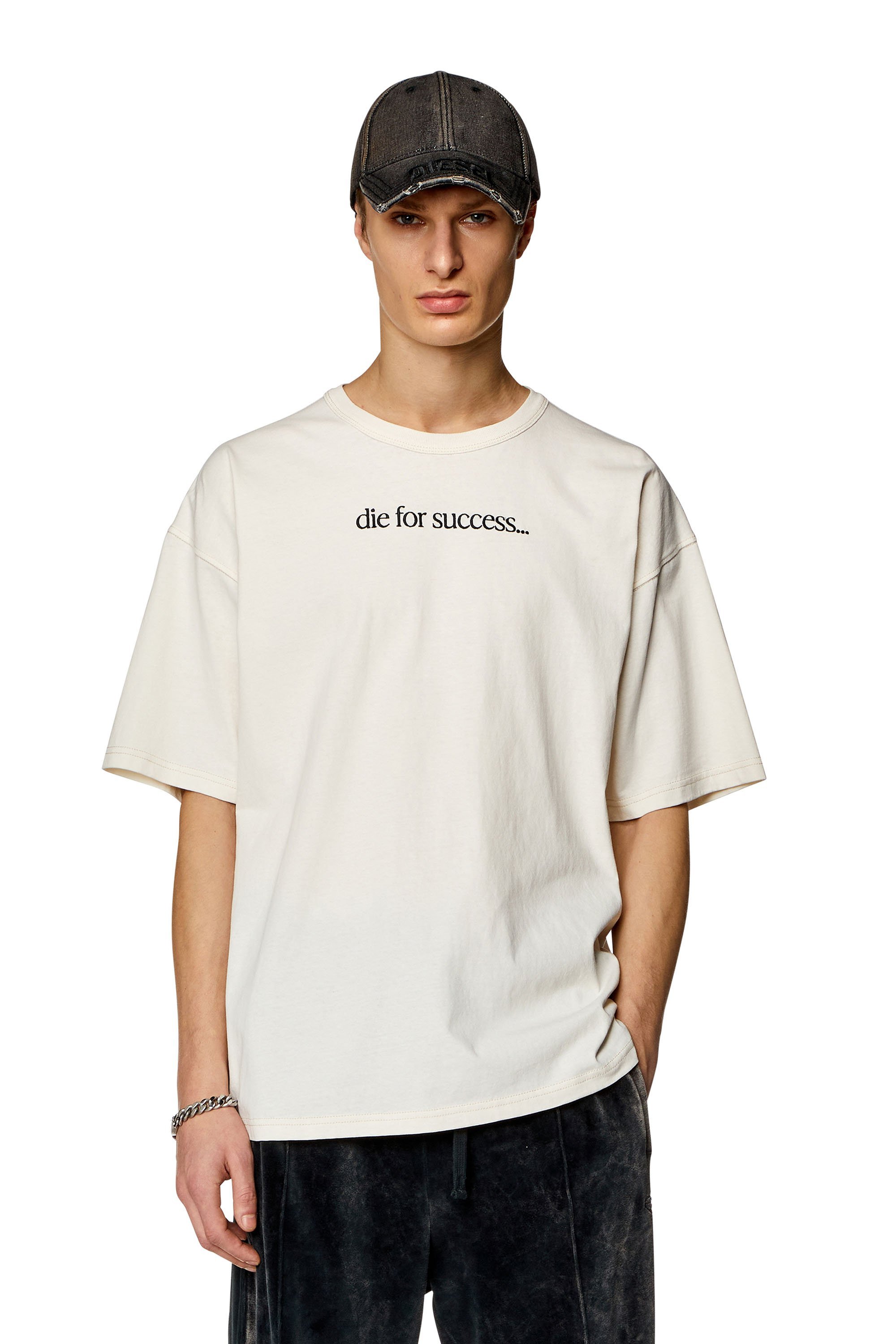 ディーゼル DIESEL メンズ Tシャツ T-BOXT-N6 ディーゼル トップス カットソー・Tシャツ ホワイト ブラック【送料無料】