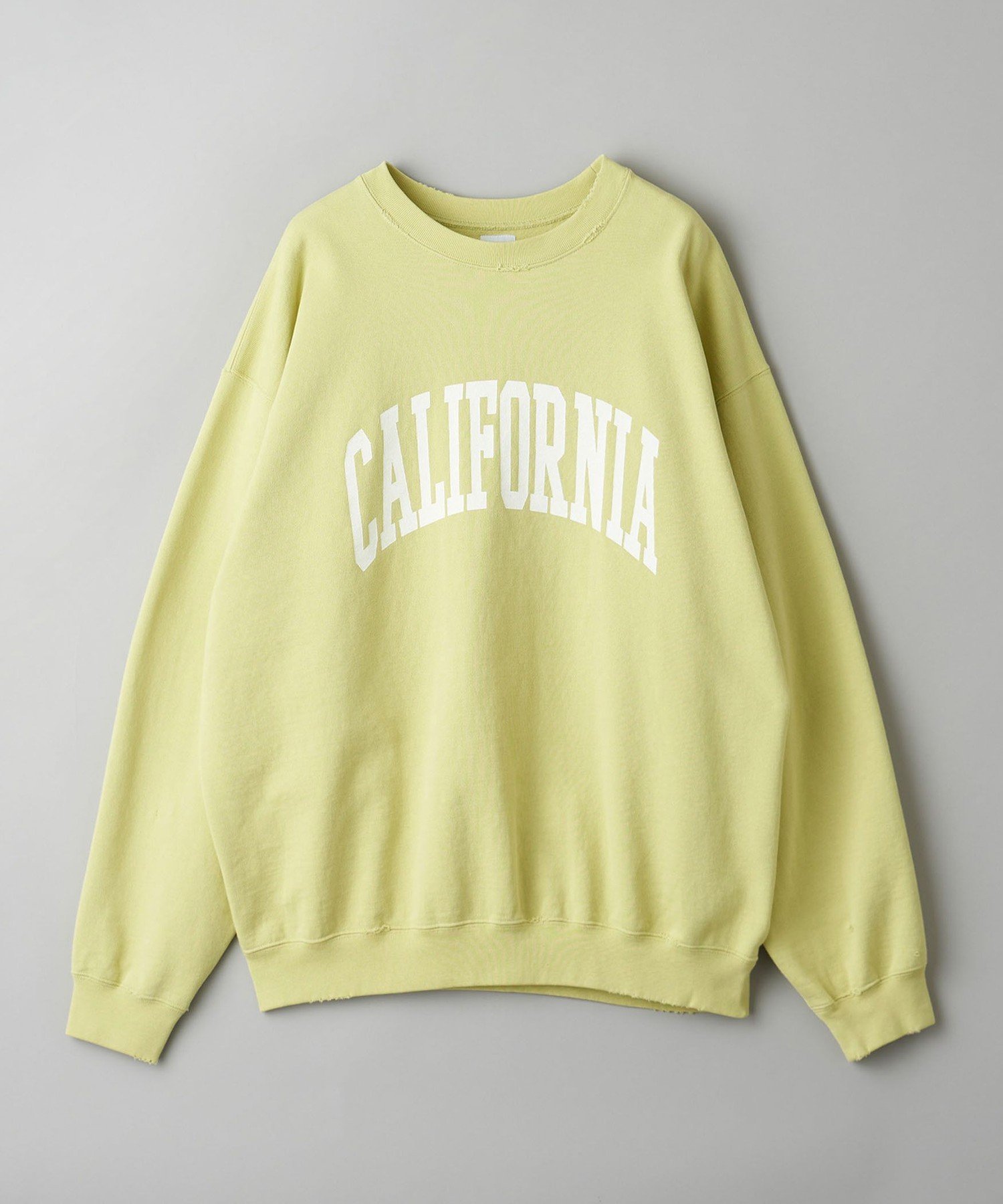 楽天Rakuten FashionCalifornia General Store ＜CGS.＞ オーガニック ダメージ スウェット クルーネック ビューティー＆ユース　ユナイテッドアローズ トップス スウェット・トレーナー グリーン ホワイト【送料無料】