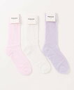 aimoha - select - 【mosox】薄手ストライプリブソックス3足セット アイモハ 靴下・レッグウェア 靴下