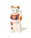 BEAMS JAPAN 【別注】中外陶園 / 瀬戸まねき猫 左 3号 ビームス ジャパン ファッション雑貨 その他のファッション雑貨 オレンジ【送料無料】