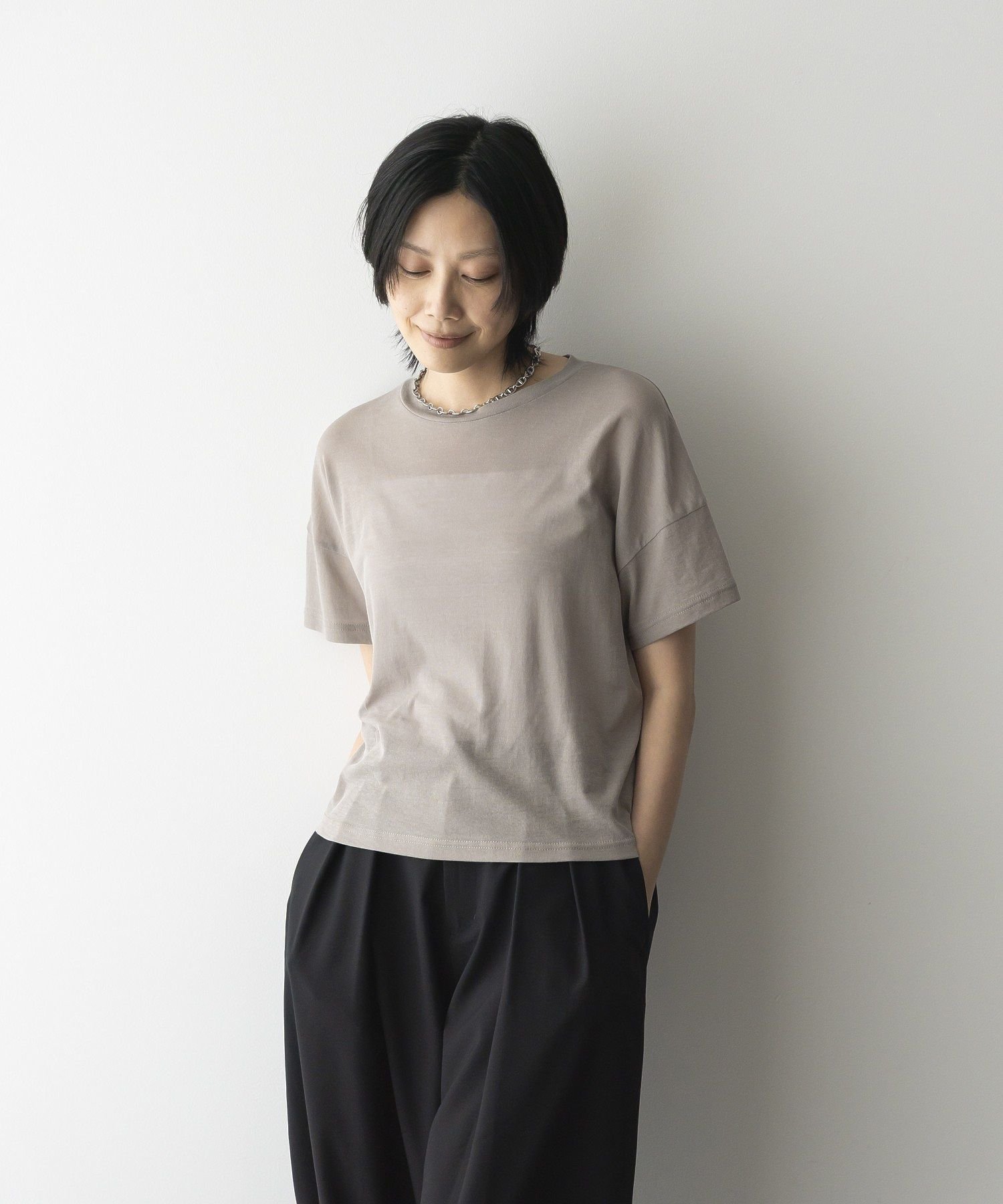 【日本製】シアーフライス半袖Tシャツ ガレージ オブ グッド クロージング トップス カットソー・Tシャツ グレー ホワイト