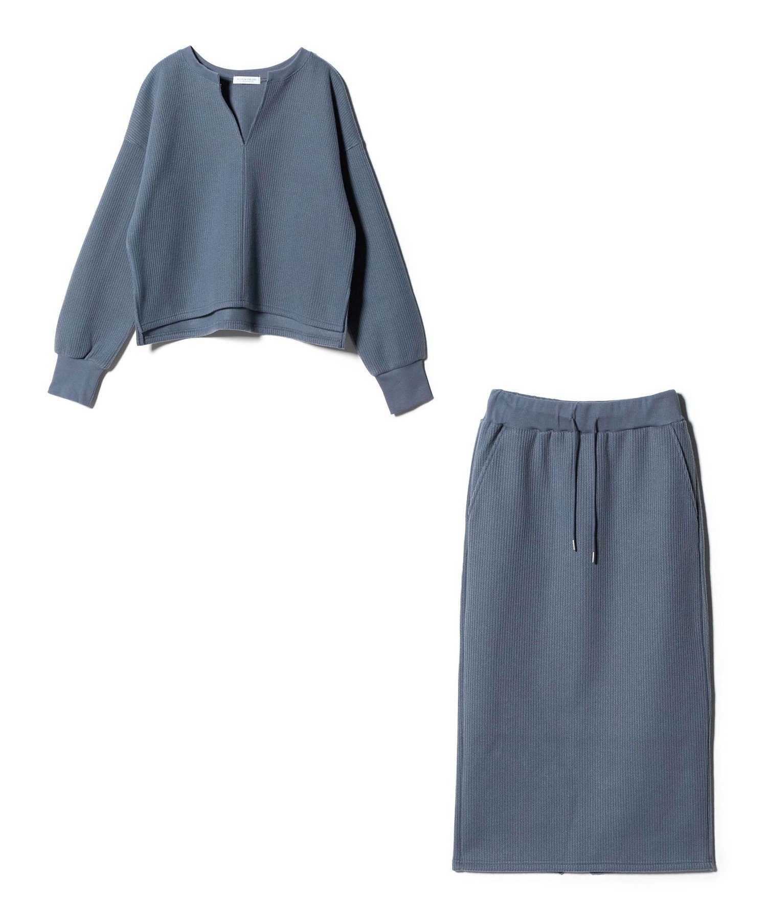 a day in the life ニットソー キーネック+スカート -ウォッシャブル-＜A DAY IN THE LIFE＞ ユナイテッドアローズ アウトレット ワンピース・ドレス ワンピース ホワイト ブルー ブラック【送料無料】