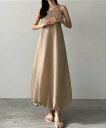【SALE/40%OFF】JUNOAH Louere バルーンキャミワンピース ジュノア ワンピース・ドレス ワンピース ブラック ベージュ ホワイト【送料無料】
