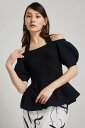 【SALE/30%OFF】rienda メニーWAYペプラムKnit TOP リエンダ トップス ニット ブラック パープル【送料無料】