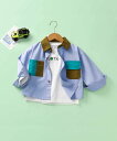 【SALE/20%OFF】aimoha KIDS 【aimoha-KIDS-】カラーブロックデザインキッズシャツ アイモハ トップス シャツ・ブラウス ブルー ...