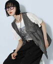 PAGEBOY 【WEB限定】DAILY ZIPロングベスト ページボーイ トップス ベスト・ジレ ブラック グレー【送料無料】