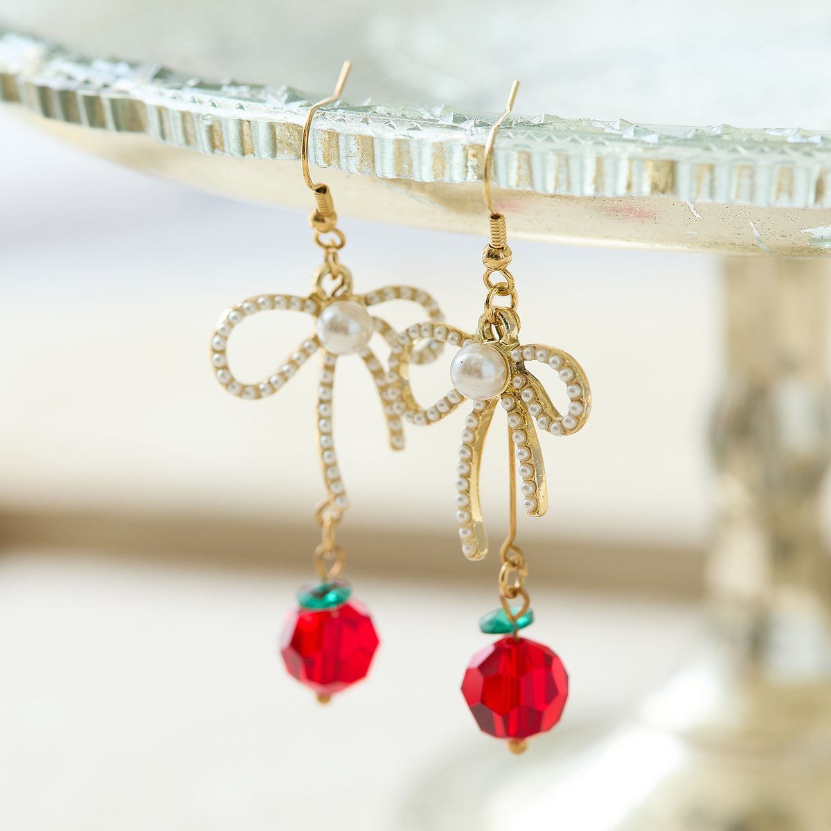 【SALE／10%OFF】Rose Tiara チェリーリボンピアス ローズティアラ アクセサリー・腕時計 その他のアク..