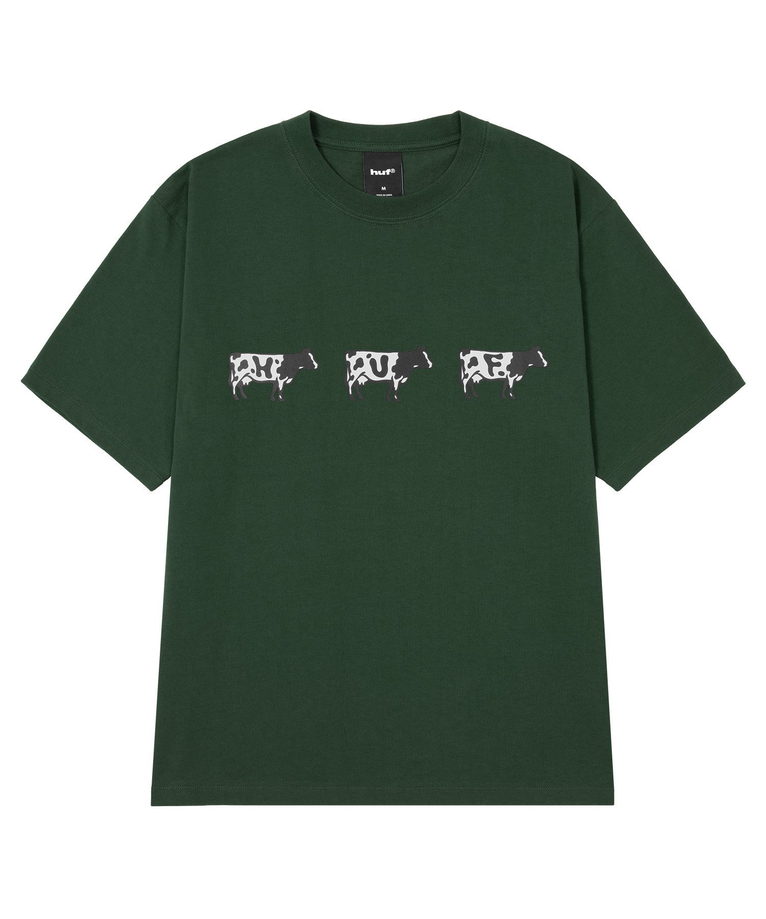MOO TEE / HUF ハフ Tシャツ ハフ トップス カットソー・Tシャツ グリーン ホワイト
