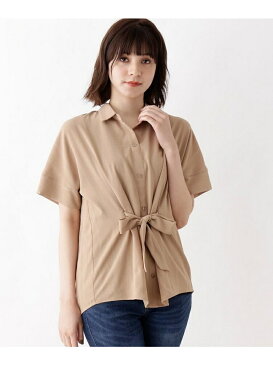 【SALE/73%OFF】SHOO・LA・RUE 【M-3L/2点セット】シャツ+タンクトップ シューラルー ニット アンサンブル ブラウン ベージュ ピンク ネイビー