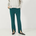 【SALE/30%OFF】qualite ウォームツイルスリムスリットパンツ カリテ パンツ その他のパンツ ブラック ホワイト グリーン【送料無料】