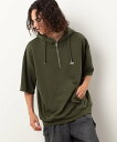 【SALE/50%OFF】Purple&Yellow TC裏毛 ハーフジップ 5分袖パーカ コムサイズム トップス パーカー・フーディー パープル カーキグリー...