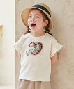 【SALE/20%OFF】any FAM KIDS 接触冷感 ミラクルスパンコール Tシャツ エニィ トップス カットソー・Tシャツ ベージュ ブルー ピンク