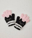 【SALE/50%OFF】ROPE' PICNIC KIDS 【KIDS】ネコマシュマロ手袋 ロペピクニック ファッション雑貨 手袋 ブラック