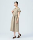 【SALE/20%OFF】BEAMS HEART WOMEN 袖フリル ドロスト スキッパー ワンピース 25SS ビームス ハート ワンピース・ドレス その他のワンピース・ドレス ベージュ ブラック ネイビー【送料無料】