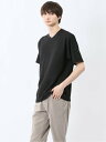 m.f.editorial ドビー天竺 Vネック半袖Tシャツ タカキュー トップス カットソー・Tシャツ ホワイト【送料無料】