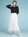 CELFORD 【HANAE MORI×CELFORDコラボ】パールスカート セルフォード スカート その他のスカート ブラック【送料無料】