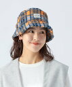 BEAMS HEART WOMEN チェック ボア バケットハット ビームス ハート 帽子 ハット ホワイト ブラック ネイビー【送料無料】