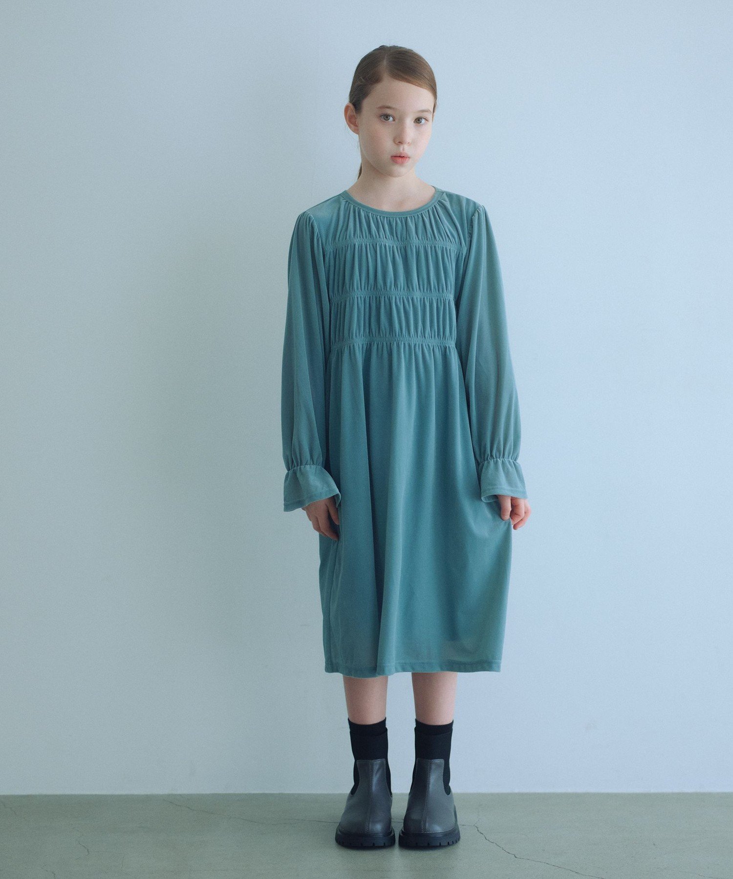 UNITED ARROWS green label relaxing シャーリング ワンピース / キッズ 110cm-160cm ユナイテッドアロ..